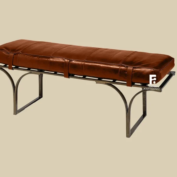 Mid-century Modern Leather Seat Cushion