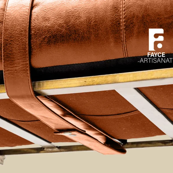 Mid-century Modern Leather Seat Cushion