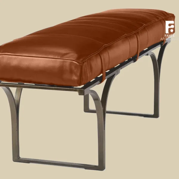 Mid-century Modern Leather Seat Cushion