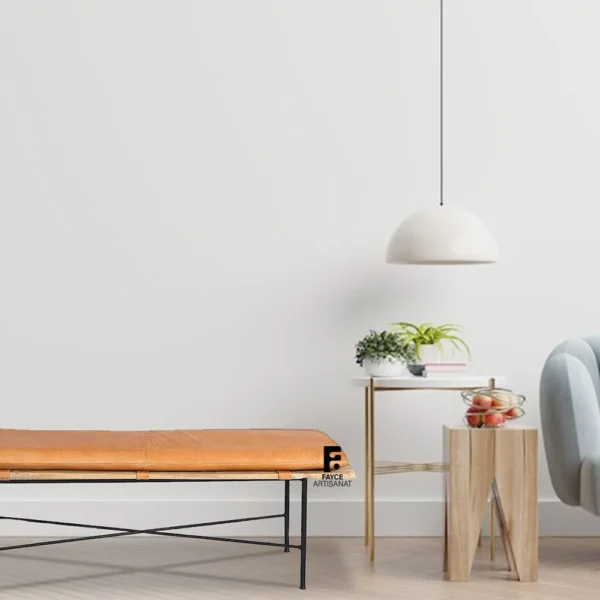 Bedroom leather bench seat