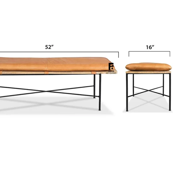 Bedroom leather bench seat