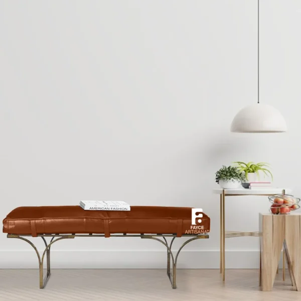 Mid-century Modern Leather Seat Cushion