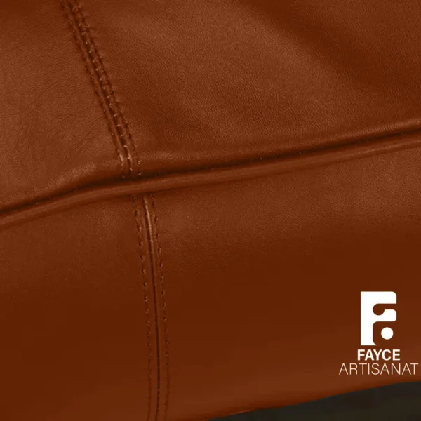 Mid-century Modern Leather Seat Cushion