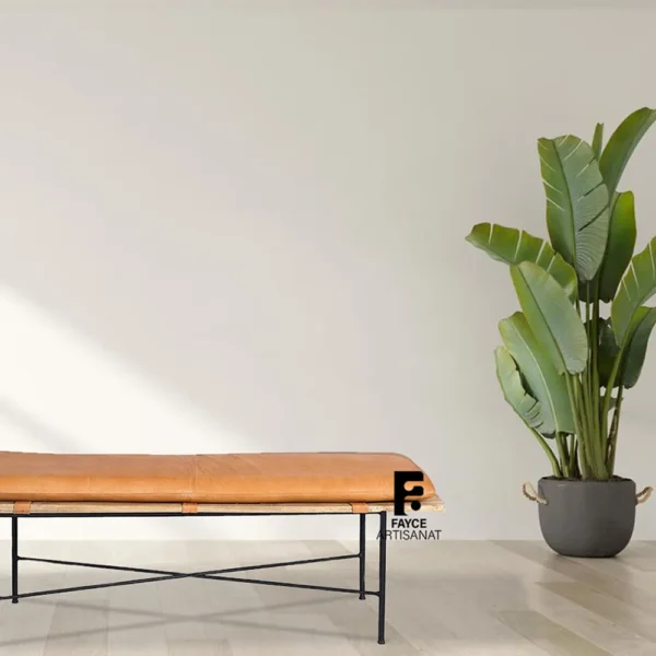 Bedroom leather bench seat