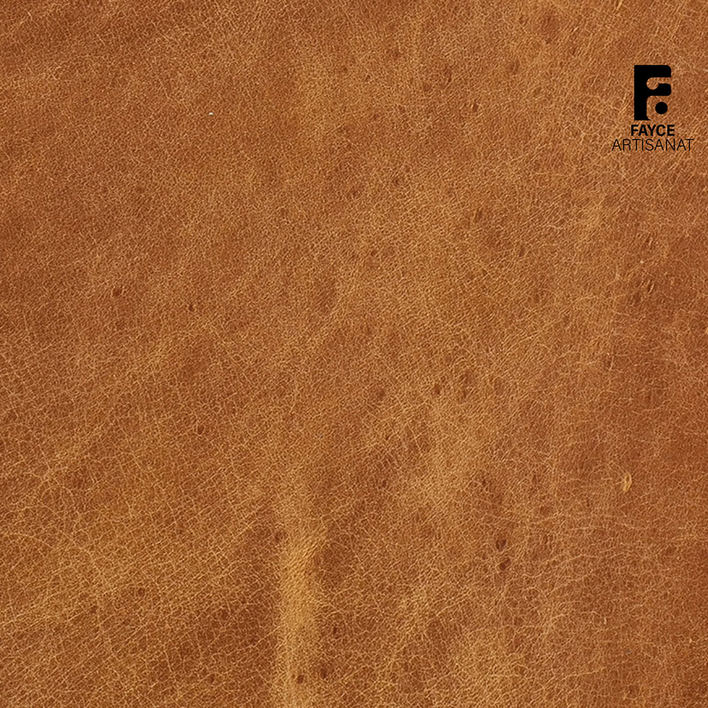 Round Leather Ottoman Pouf