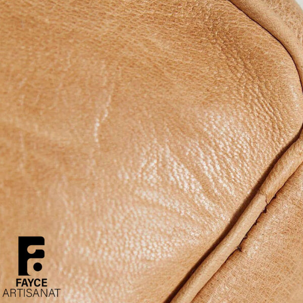 Handcrafted Moroccan Square Leather Pouf