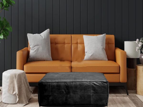 Flash Sale - 50% off Moroccan Leather Ottoman Pouf