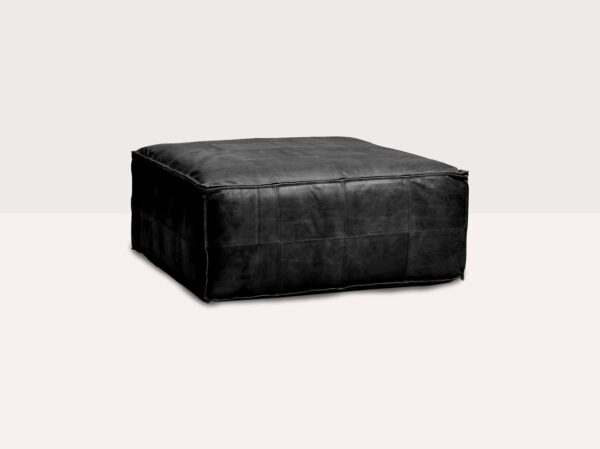 Flash Sale - 50% off Moroccan Leather Ottoman Pouf