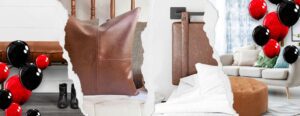 Black Friday SALE! Moroccan Leather Pouf