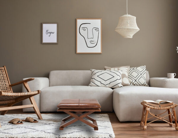Modern leather ottoman Chair