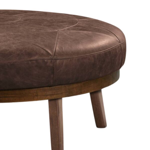 Modern Round leather Ottoman Pouf