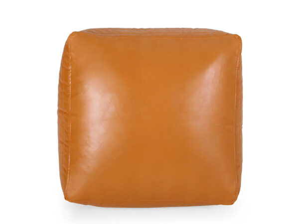 Modern Round Leather Pouf