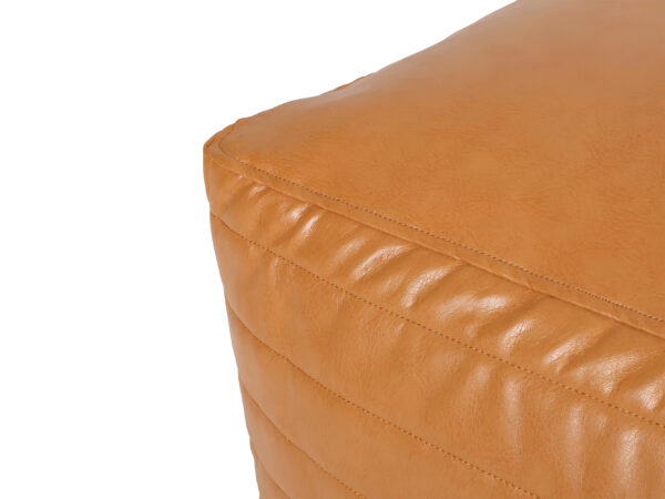 Modern Round Leather Pouf