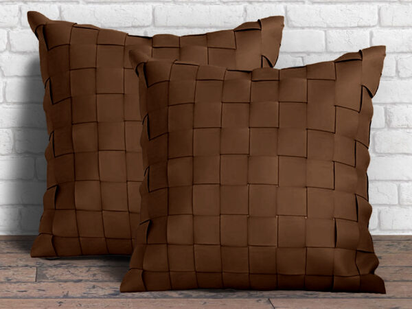 Brown Leather Pillow