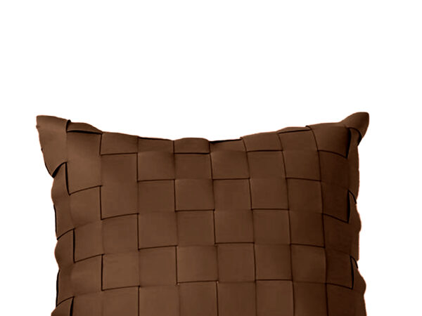Brown Leather Pillow