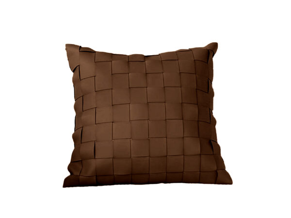 Brown Leather Pillow