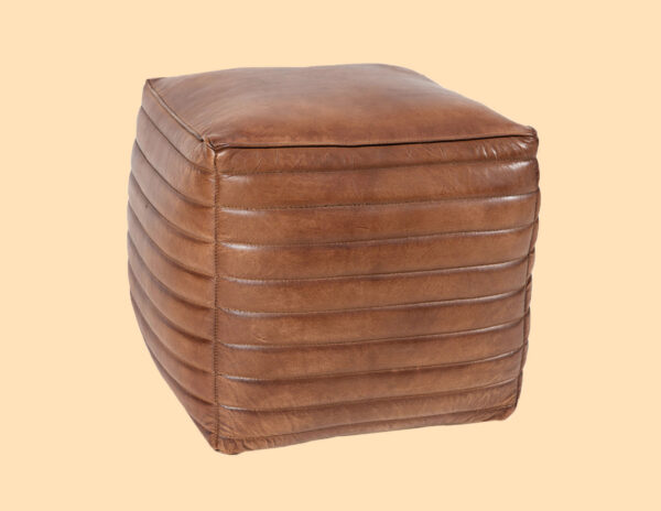 Leather Pouf ottoman