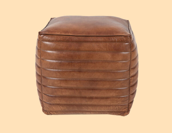 Leather Pouf ottoman
