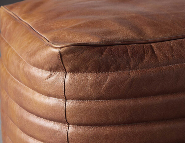 Leather Pouf ottoman